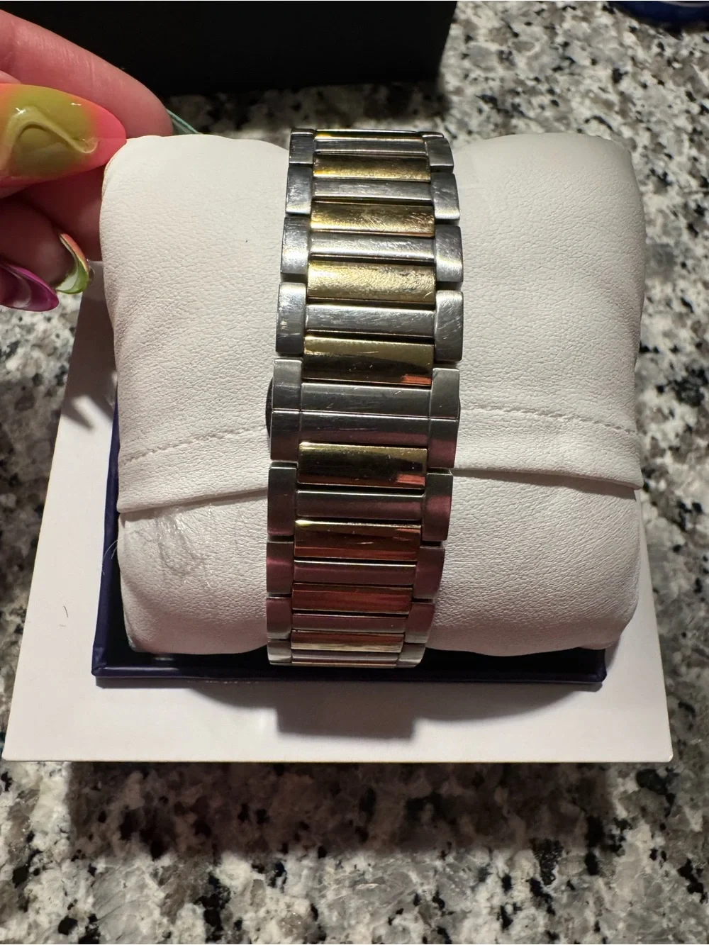 Movado Two-Tone Silver and Gold Chronograph Bracelet Watch